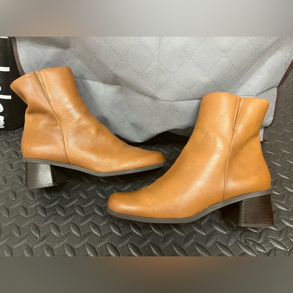 Madeline Caramel Ankle Boots - Picture 1 of 7